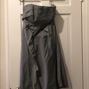 Custom made silk strapless dress